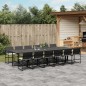 vidaXL 13-tlg. Garten-Essgruppe mit Kissen Schwarz Poly Rattan vidaXL 13-tlg. Garten-Essgruppe mit Kissen Schwarz Poly Rattan