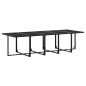 vidaXL 11-tlg. Garten-Essgruppe Schwarz Poly Rattan vidaXL 11-tlg. Garten-Essgruppe Schwarz Poly Rattan