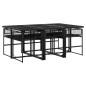 vidaXL 7-tlg. Garten-Essgruppe Schwarz Poly Rattan vidaXL 7-tlg. Garten-Essgruppe Schwarz Poly Rattan