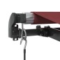 vidaXL Markise Manuell mit LEDs Weinrot 400x300 cm vidaXL Markise Manuell mit LEDs Weinrot 400x300 cm