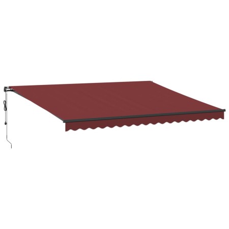 vidaXL Markise Automatisch Weinrot 450x300 cm