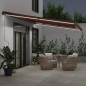 vidaXL Markise Manuell mit LEDs Braun 500x300 cm
