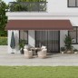 vidaXL Markise Manuell mit LEDs Braun 600x300 cm vidaXL Markise Manuell mit LEDs Braun 600x300 cm