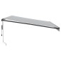 vidaXL Markise Automatisch mit LEDs Anthrazit & Weiß 450x300 cm vidaXL Markise Automatisch mit LEDs Anthrazit & Weiß 450x300 cm