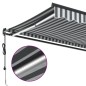 vidaXL Markise Automatisch mit LEDs Anthrazit & Weiß 450x300 cm vidaXL Markise Automatisch mit LEDs Anthrazit & Weiß 450x300 cm