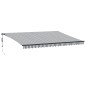 vidaXL Markise Automatisch mit LEDs Anthrazit & Weiß 500x300 cm vidaXL Markise Automatisch mit LEDs Anthrazit & Weiß 500x300 cm