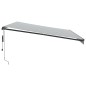 vidaXL Markise Automatisch mit LEDs Anthrazit & Weiß 500x300 cm vidaXL Markise Automatisch mit LEDs Anthrazit & Weiß 500x300 cm