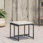 vidaXL Gartenhocker mit Kissen 4 Stk. Schwarz Poly Rattan vidaXL Gartenhocker mit Kissen 4 Stk. Schwarz Poly Rattan