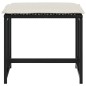 vidaXL Gartenhocker mit Kissen 4 Stk. Schwarz Poly Rattan vidaXL Gartenhocker mit Kissen 4 Stk. Schwarz Poly Rattan