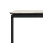 vidaXL Gartenhocker mit Kissen 4 Stk. Schwarz Poly Rattan vidaXL Gartenhocker mit Kissen 4 Stk. Schwarz Poly Rattan