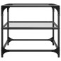 vidaXL Couchtisch mit Glasplatte Transparent 50x50x45 cm Stahl vidaXL Couchtisch mit Glasplatte Transparent 50x50x45 cm Stahl