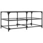 vidaXL Couchtisch mit Glasplatte Transparent 98,5x50x45 cm Stahl vidaXL Couchtisch mit Glasplatte Transparent 98,5x50x45 cm Stahl