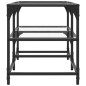 vidaXL Couchtisch mit Glasplatte Transparent 78,5x40x45 cm Stahl vidaXL Couchtisch mit Glasplatte Transparent 78,5x40x45 cm Stahl