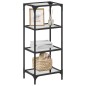 vidaXL Regal mit Glasböden Transparent 40x30x95 cm Stahl vidaXL Regal mit Glasböden Transparent 40x30x95 cm Stahl