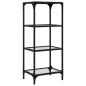 vidaXL Regal mit Glasböden Transparent 40x30x95 cm Stahl vidaXL Regal mit Glasböden Transparent 40x30x95 cm Stahl