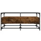 vidaXL Couchtisch mit Glasplatte Räuchereiche 98,5x50x45 cm Stahl vidaXL Couchtisch mit Glasplatte Räuchereiche 98,5x50x45 cm Stahl
