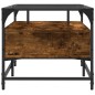 vidaXL Couchtisch mit Glasplatte Räuchereiche 98,5x50x45 cm Stahl vidaXL Couchtisch mit Glasplatte Räuchereiche 98,5x50x45 cm Stahl