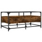 vidaXL Couchtisch mit Glasplatte Räuchereiche 98,5x50x45 cm Stahl vidaXL Couchtisch mit Glasplatte Räuchereiche 98,5x50x45 cm Stahl