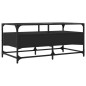 vidaXL Couchtisch mit Glasplatte Schwarz 98,5x50x45 cm Stahl vidaXL Couchtisch mit Glasplatte Schwarz 98,5x50x45 cm Stahl