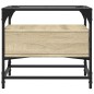 vidaXL Couchtisch mit Glasplatte Sonoma-Eiche 50x50x45 cm Stahl vidaXL Couchtisch mit Glasplatte Sonoma-Eiche 50x50x45 cm Stahl