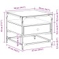 vidaXL Couchtisch mit Glasplatte Sonoma-Eiche 50x50x45 cm Stahl vidaXL Couchtisch mit Glasplatte Sonoma-Eiche 50x50x45 cm Stahl