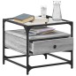 vidaXL Couchtisch mit Glasplatte Grau Sonoma 50x50x45 cm Stahl vidaXL Couchtisch mit Glasplatte Grau Sonoma 50x50x45 cm Stahl