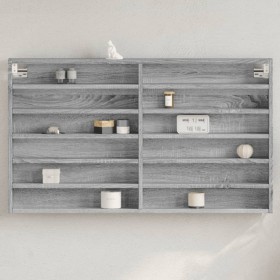 vidaXL Vitrinenschrank Grau Sonoma 100x8,5x58 cm Holzwerkstoff