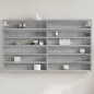vidaXL Vitrinenschrank Grau Sonoma 100x8,5x58 cm Holzwerkstoff vidaXL Vitrinenschrank Grau Sonoma 100x8,5x58 cm Holzwerkstoff