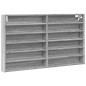 vidaXL Vitrinenschrank Grau Sonoma 100x8,5x58 cm Holzwerkstoff vidaXL Vitrinenschrank Grau Sonoma 100x8,5x58 cm Holzwerkstoff