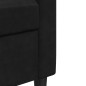 vidaXL 3-tlg. Sofagarnitur mit Kissen Schwarz Samt vidaXL 3-tlg. Sofagarnitur mit Kissen Schwarz Samt