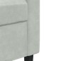 vidaXL 2-tlg. Sofagarnitur mit Kissen Hellgrau Samt vidaXL 2-tlg. Sofagarnitur mit Kissen Hellgrau Samt