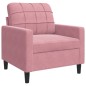 vidaXL 3-tlg. Sofagarnitur mit Kissen Rosa Samt vidaXL 3-tlg. Sofagarnitur mit Kissen Rosa Samt