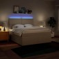 vidaXL Boxspringbett mit Matratze Creme 180x200 cm Stoff vidaXL Boxspringbett mit Matratze Creme 180x200 cm Stoff