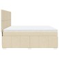 vidaXL Boxspringbett mit Matratze Creme 180x200 cm Stoff vidaXL Boxspringbett mit Matratze Creme 180x200 cm Stoff