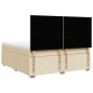 vidaXL Boxspringbett mit Matratze Creme 180x200 cm Stoff vidaXL Boxspringbett mit Matratze Creme 180x200 cm Stoff