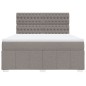 vidaXL Boxspringbett mit Matratze Taupe 180x200 cm Stoff vidaXL Boxspringbett mit Matratze Taupe 180x200 cm Stoff