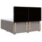 vidaXL Boxspringbett mit Matratze Taupe 180x200 cm Stoff vidaXL Boxspringbett mit Matratze Taupe 180x200 cm Stoff