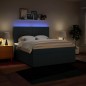 vidaXL Boxspringbett mit Matratze Blau 180x200 cm Stoff vidaXL Boxspringbett mit Matratze Blau 180x200 cm Stoff
