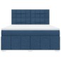 vidaXL Boxspringbett mit Matratze Blau 180x200 cm Stoff vidaXL Boxspringbett mit Matratze Blau 180x200 cm Stoff