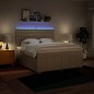 vidaXL Boxspringbett mit Matratze Creme 180x200 cm Stoff vidaXL Boxspringbett mit Matratze Creme 180x200 cm Stoff