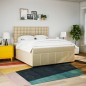 vidaXL Boxspringbett mit Matratze Creme 180x200 cm Stoff vidaXL Boxspringbett mit Matratze Creme 180x200 cm Stoff