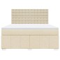 vidaXL Boxspringbett mit Matratze Creme 180x200 cm Stoff vidaXL Boxspringbett mit Matratze Creme 180x200 cm Stoff