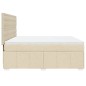vidaXL Boxspringbett mit Matratze Creme 180x200 cm Stoff vidaXL Boxspringbett mit Matratze Creme 180x200 cm Stoff
