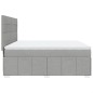 vidaXL Boxspringbett mit Matratze Hellgrau 180x200 cm Stoff vidaXL Boxspringbett mit Matratze Hellgrau 180x200 cm Stoff