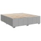 vidaXL Boxspringbett mit Matratze Hellgrau 180x200 cm Stoff vidaXL Boxspringbett mit Matratze Hellgrau 180x200 cm Stoff