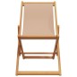 vidaXL Strandstuhl Klappbar Taupe Massivholz Eukalyptus und Stoff vidaXL Strandstuhl Klappbar Taupe Massivholz Eukalyptus und Stoff