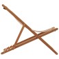 vidaXL Strandstuhl Klappbar Taupe Massivholz Eukalyptus und Stoff vidaXL Strandstuhl Klappbar Taupe Massivholz Eukalyptus und Stoff