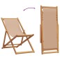 vidaXL Strandstuhl Klappbar Taupe Massivholz Eukalyptus und Stoff vidaXL Strandstuhl Klappbar Taupe Massivholz Eukalyptus und Stoff