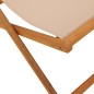 vidaXL Strandstuhl Klappbar Taupe Massivholz Eukalyptus und Stoff vidaXL Strandstuhl Klappbar Taupe Massivholz Eukalyptus und Stoff