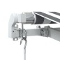 vidaXL Markise Manuell mit LED Anthrazit & Weiß 450x350 cm vidaXL Markise Manuell mit LED Anthrazit & Weiß 450x350 cm